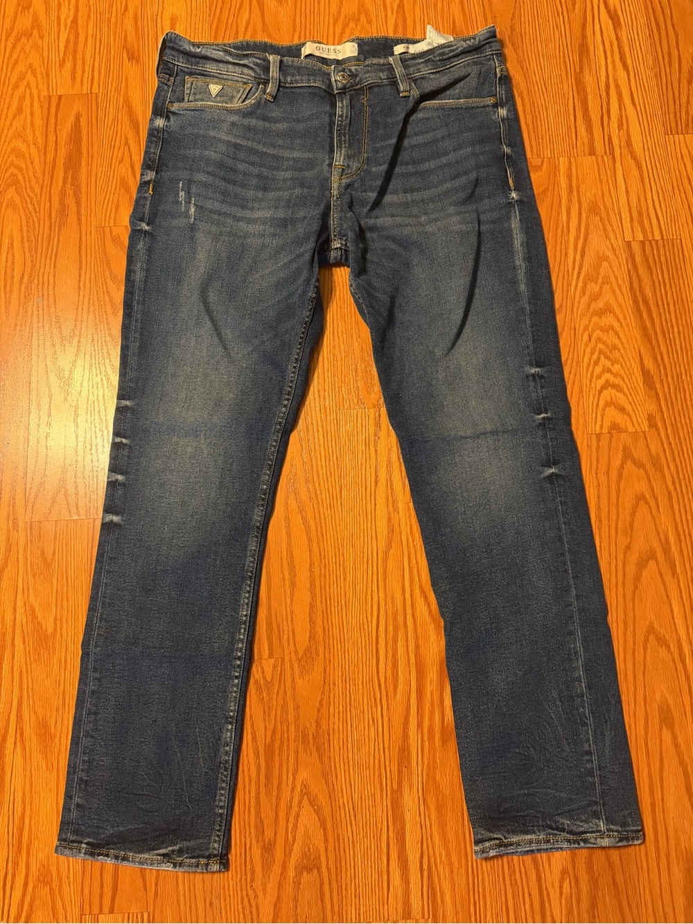 Guess Men Slim Straight Dark Blue  Jeans 38x32